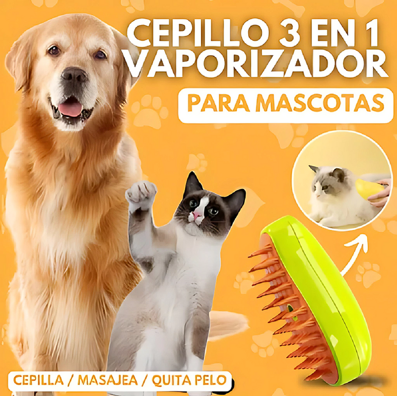 Cepillo Vaporizador para Mascotas 🐶