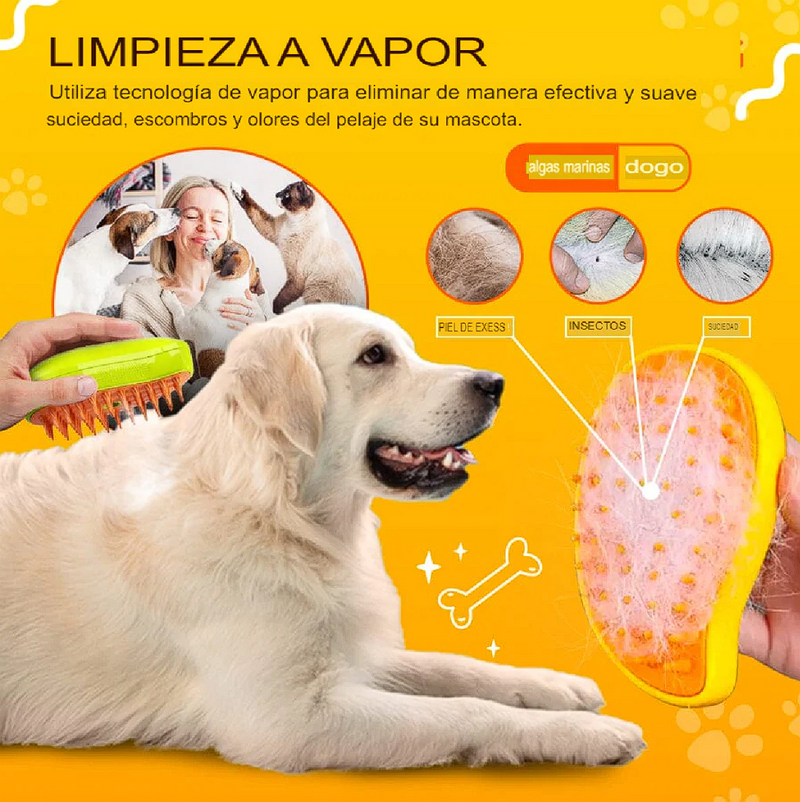 Cepillo Vaporizador para Mascotas 🐶